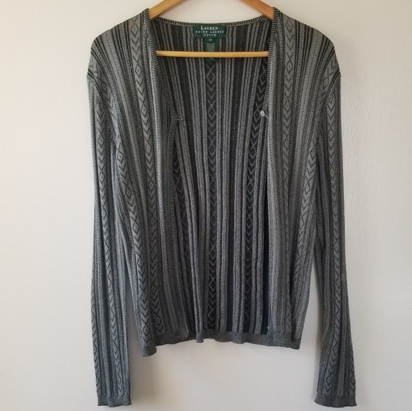 SOLD Lauren Ralph Lauren Silk Cardigan - Picture 1 of 6